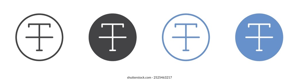 Strike through icon Thin outline art symbol