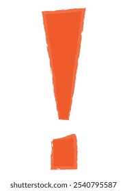 Strikethrough colored crayon exclamation mark. Doodle colorful wavy lines emphasis. hand drawn marker stripes