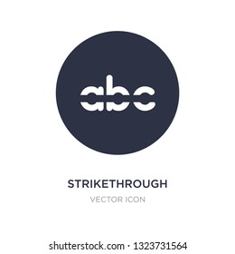 strikethrough icon on white background. Simple element illustration from UI concept. strikethrough sign icon symbol design.