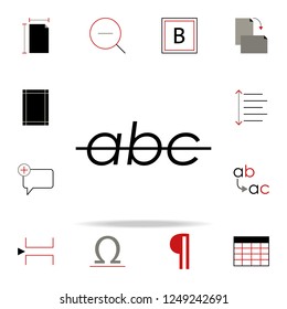 strikethrough icon. text editor icons universal set for web and mobile