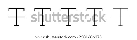 Strikethrough icon Vector logo sign