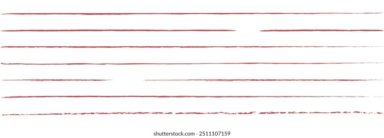 Strikethrough lines collection. Set of hand drawn freehand emphasis elements, underline, marker or ball pen line, crossed scribble stripe. Vector illustration. EPS 10