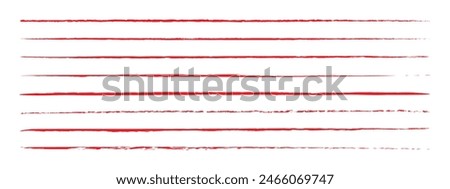 Strikethrough lines collection. Set of hand drawn freehand emphasis elements, underline, marker or ball pen line, crossed scribble stripe. Vector illustration. EPS 10