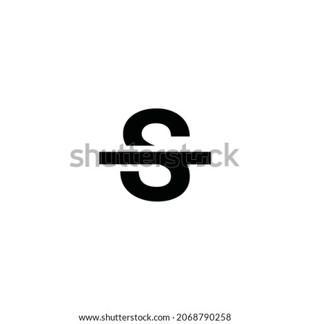 strikethrough s Icon. Flat style design isolated on white background. Vector illustration