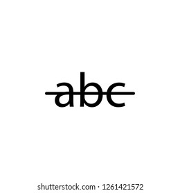strikethrough text icon. Can be used for web, logo, mobile app, UI, UX