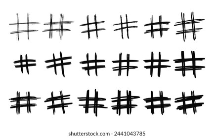 Strikethroughs and scribbles. 18 drawn squiggles and doodles. Vector set of handwritten signs