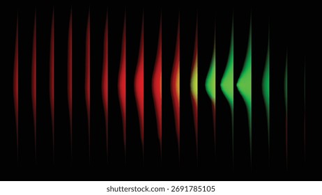 A striking abstract background featuring vertical lines transitioning from red to green. Perfect for adding a modern and vibrant touch to any design project.