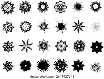 Un llamativo diseño abstracto que presenta una interacción dinámica de Elementos en blanco y negro, evocando una sensación de nieve caída o partículas dispersas.