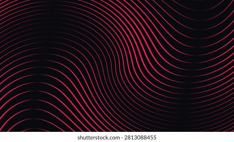 A striking abstract digital backdrop featuring dynamic, fluid wavy lines in a bold red hue set against a deep black canvas. This minimalist, high-contrast halftoning pattern creates a subtle moiré effect and a captivating optical illusion of smooth wave-like motion. It is ideal for creative graphic designs, modern posters, techno aesthetics, and stylish dark digital wallpapers.
#AbstractArt #WavyLines #OpticalIllusion #RedAndBlack #GraphicDesign #ModernPattern #FluidMotion #HalftoneArt #DarkAesthetic #Wallpaper