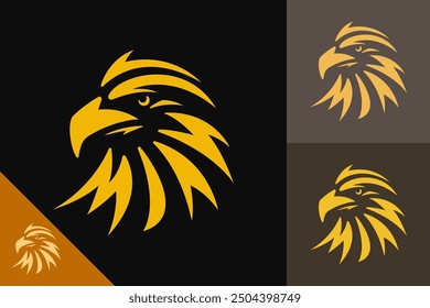 Striking abstract eagle head silhouette, crafted as a distinctive mascot logo. Ideal for modern branding, sports teams, or any design needing a sleek, impactful symbol of power and vision