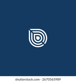 Striking abstract leaf logo design element in minimalist style aesthetics