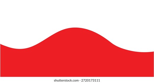 A striking abstract representation of a wave-like form created with bold contrasting colors of red and black infusing vitality and energy into a simple design.