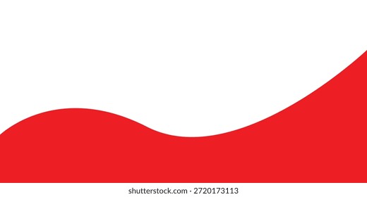 A striking abstract representation of a wave-like form created with bold contrasting colors of red and black infusing vitality and energy into a simple design.