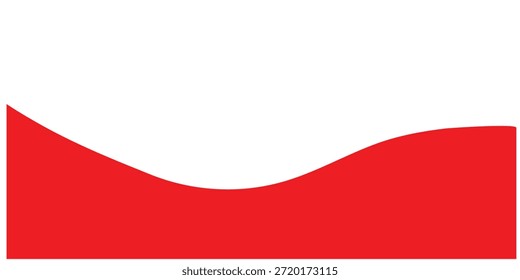 Uma representação abstrata impressionante de uma forma ondulatória criada com cores contrastantes arrojadas de vermelho e preto infundindo vitalidade e energia em um design simples.