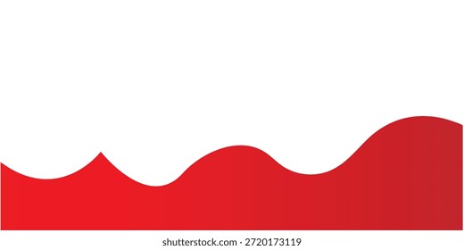 A striking abstract representation of a wave-like form created with bold contrasting colors of red and black infusing vitality and energy into a simple design.