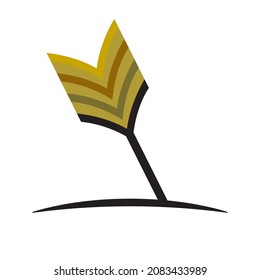 Striking Arrow. Simple Vector Illustration Format. Arrow Feather Tail