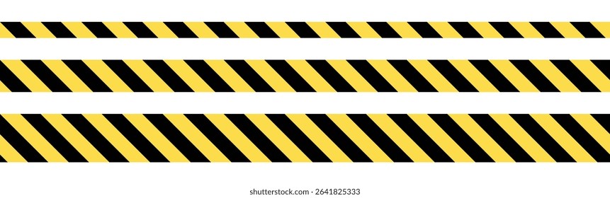 Striking bands of yellow and black stripes on white background, commonly used to denote caution, hazards, or restricted areas, conveying a visual warning message.