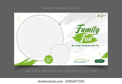 striking banner abstract background vacation agency promotion with image replacement easy to edit ideal for travel ads
