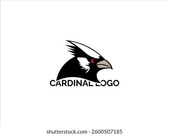 Striking Black Cardinal Logo Design