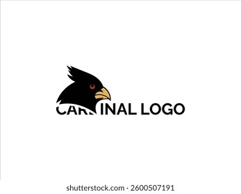 Striking Black Cardinal Logo Design