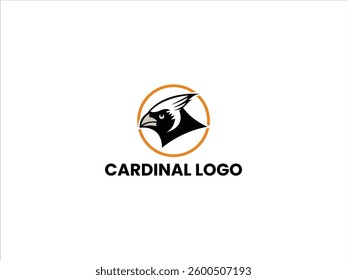 Striking Black Cardinal Logo Design