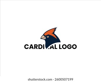 Striking Black Cardinal Logo Design