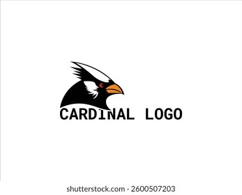 Striking Black Cardinal Logo Design