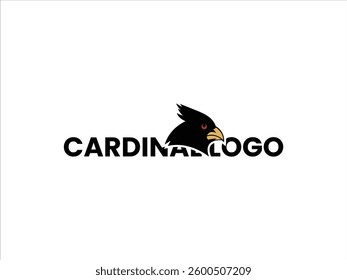 Striking Black Cardinal Logo Design