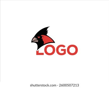 Striking Black Cardinal Logo Design