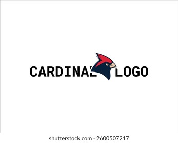 Striking Black Cardinal Logo Design