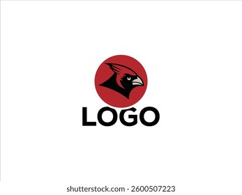 Striking Black Cardinal Logo Design