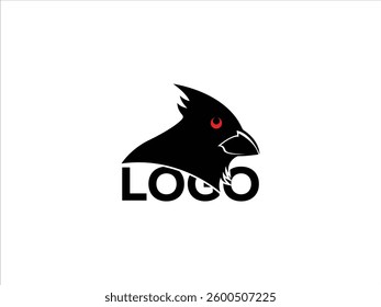 Striking Black Cardinal Logo Design