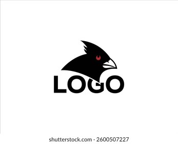 Striking Black Cardinal Logo Design