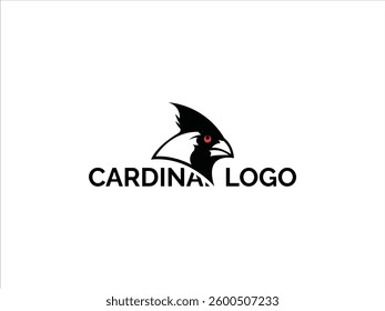 Striking Black Cardinal Logo Design