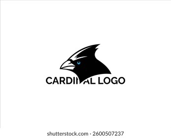 Striking Black Cardinal Logo Design