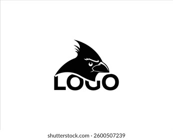 Striking Black Cardinal Logo Design