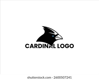 Striking Black Cardinal Logo Design