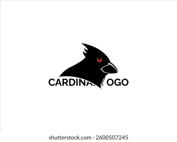 Striking Black Cardinal Logo Design