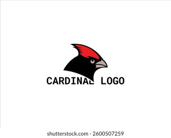 Striking Black Cardinal Logo Design