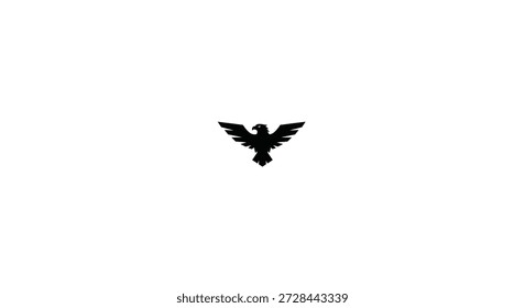 A striking black eagle with outstretched wings a bold silhouette