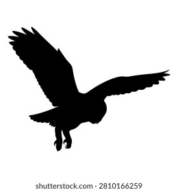 A striking black silhouette of a bird soaring with wings fully extended, capturing the essence of freedom and natures beauty.