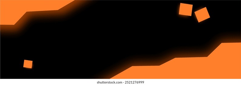 A striking black vector background adorned with vibrant orange box light patterns, creating a bold and energetic design that catches the eye.