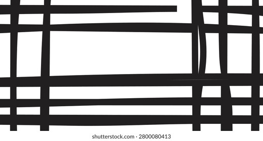 A striking black and white abstract pattern featuring bold geometric lines suitable for modern design projects.