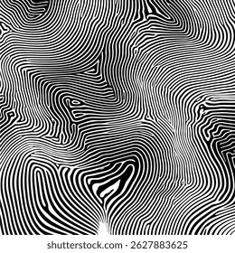 Striking black and white abstract vector with swirling lines and bold shapes, creating a sense of chaos and energy. Ideal for modern art, posters, or unique backgrounds.
