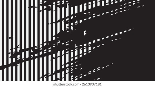 Striking Black and White Halftone Pattern with Brushstroke Accents, A Modern Geometric Design for Digital Backgrounds, Posters, and Creative Layouts, Featuring Vertical Stripes