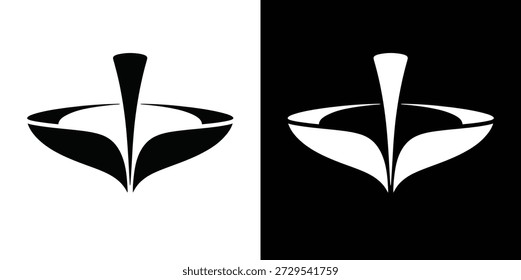 Ein eindrucksvolles Schwarz-Weiß-Bild, das gespiegelte, abstrakte Formen zeigt, die Vogelkrallen ähneln.