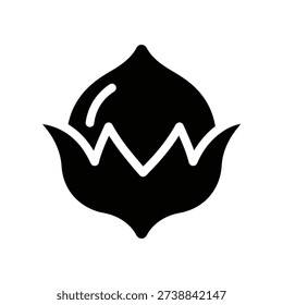 Striking black and white lightning bolt symbol isolated on transparent background, ideal for logos, apps, and modern branding projects.