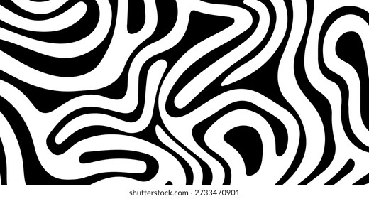 Striking black and white optical illusion with concentric angled rectangles creating a tunnel effect. A bold, abstract vector illustration perfect for modern graphic design. eps10