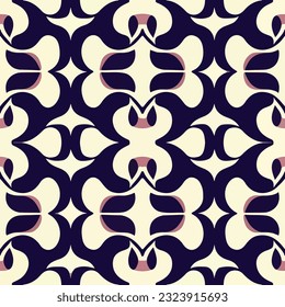 Striking black and white pattern accentuated by hints of pink, presenting seamless and abstract fabric design, perfect for variety of applications.