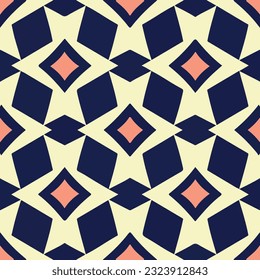 Striking black and white pattern an eye catching orange background. The intricate design resembles fractal muqarnas and draws inspiration from art deco aesthetics. The pattern.
